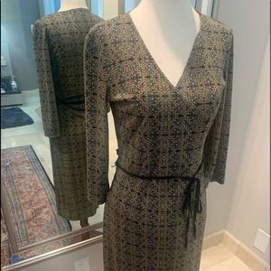 Wrap style midi dress